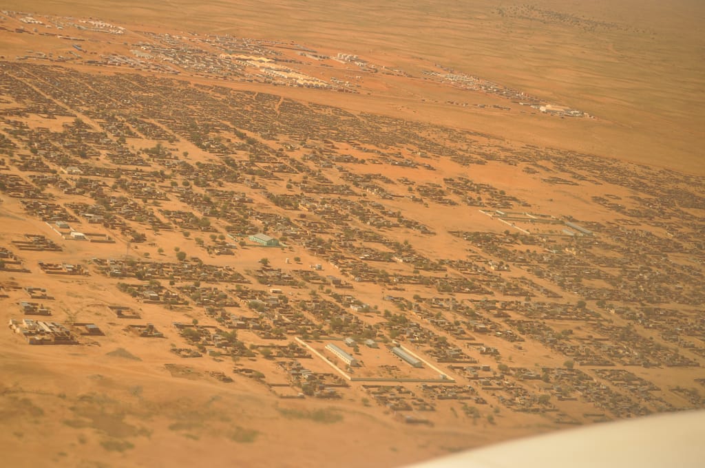 A view of El Fasher, Darfur, Sudan taken from above.
