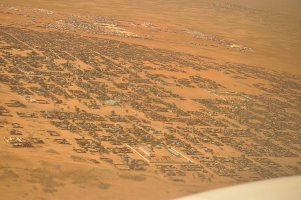 A view of El Fasher, Darfur, Sudan taken from above.